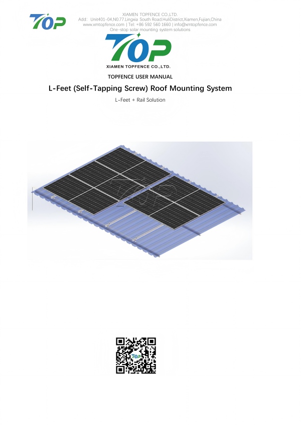 Manu-manong Topfencesolar L-Feet System Manu-manong