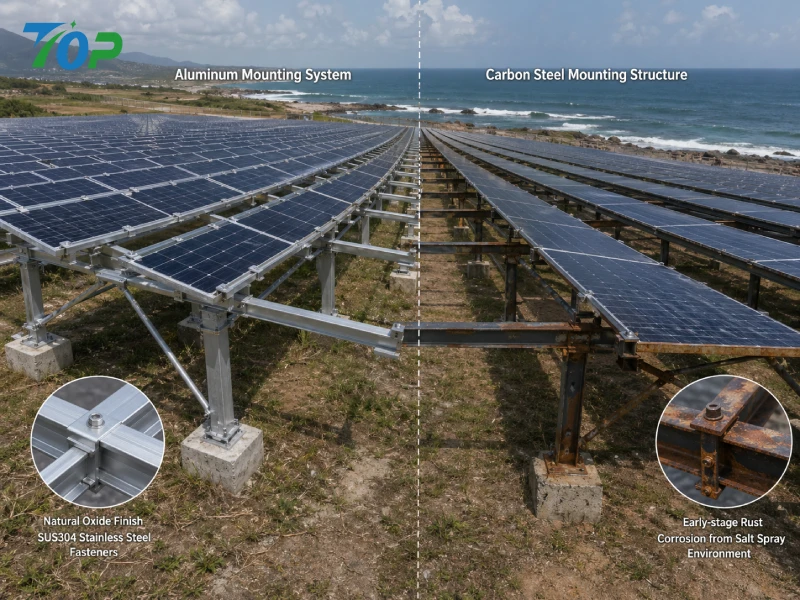 Aluminum vs Carbon Steel: Aling Solar Mounting System ang Mas Mabuti para sa Mga Kapaligiran sa Baybayin?